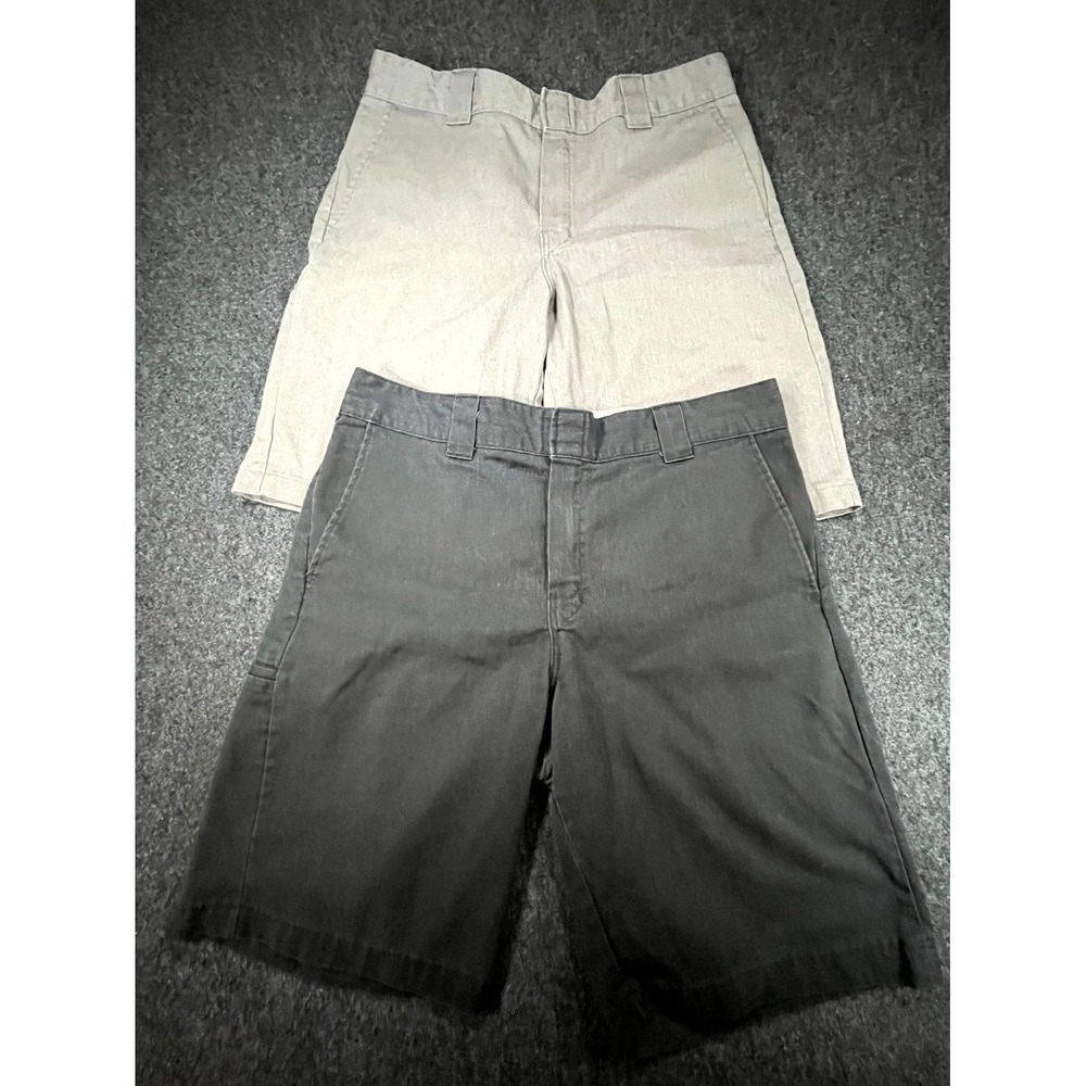 Dickies Flex Work Shorts Mens 34 Black Khaki Relaxed Fit Everyday Wear Lot of 2